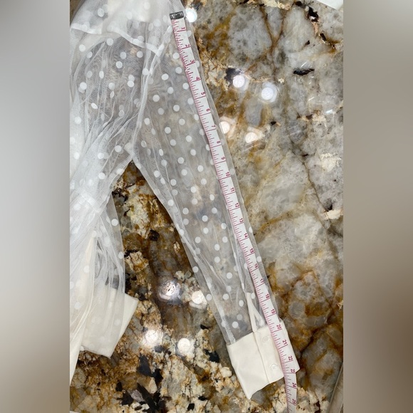 Zara mesh sheer tulle polka dots white dress size S NWT - Picture 7 of 8